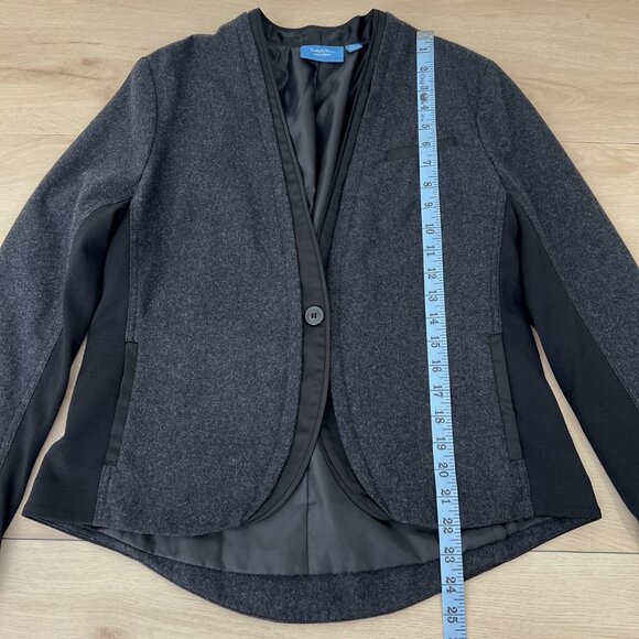 Simply Vera Vera Wang Wool Blend Office Blazer Size Petite Large / Dark Academia - Picture 10 of 14